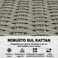 Outsunny Set di 2 Sedie Pieghevoli da Giardino in Rattan PE e Legno di Acacia, Supporto fino a 160 kg, Grigio(m-5)