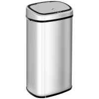 HOMCOM Kitchen Bin, 68L Stainless Steel Sensor Bin, Automatic Recycling Bins for Kitchen, Silver(m-20)