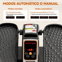 SPORTNOW Mini Elíptica Eléctrica Silencioso con 12 Velocidades Modo Manual y Automático Control Remoto y Pantalla LED Negro(m-4)