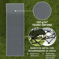 Outsunny Cama de Camping Plegable con Colchón Extraíble Reposacabezas y Bolsa de Transporte 186x68x37 cm Gris Oscuro(m-6)