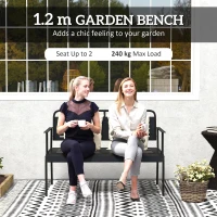 Ławka ogrodowa 2-osobowa, wodoodporna, odporna na warunki atmosferyczne(m-4)