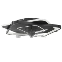 HOMCOM Ventilatore soffitto con luce LED e telecomando, 6 velocità e 3 colori(m-1)