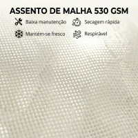 Outsunny Conjunto de 2 Espreguiçadeiras Reclináveis com Rodas Encosto Ajustável 4 Níveis Estrutura de Alumínio Tecido Textilene Bege(m-7)