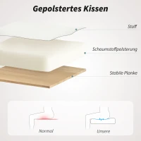 HOMCOM Atmungsaktiver Mesh-Bürostuhl, Ergonomischer Drehstuhl mit klappbaren Armlehnen und Lendenwirbelstütze, Weiß(m-5)