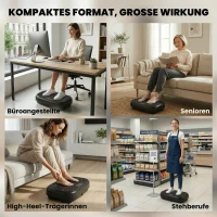 SPORTNOW Vibrationsplatte Rüttelplatte mit 120 Intensitätsstufen 5 Vorprogramm Fernbedienung LED-Display für Muskelaufbau Schwarz(m-9)