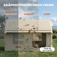 Outsunny Corturi Gonflabile Impermeabile pentru Glamping cu Orificiu pentru Sobă pentru 6-8 Persoane(m-7)