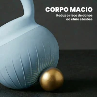 SPORTNOW Kettlebell 6 kg com Areia Metálica e Pega Antideslizante para Treino 27x20x20 cm Azul Claro(m-4)