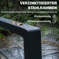 Outsunny Sonnenliege Klappbar tragbar Gartenliege mit ausziehbarer Fußstütze 5-fach Verstellbar Rückenlehne Atmungsaktiv(m-7)