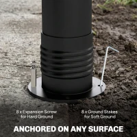 Outsunny Pergola Ogrodowa 3x3 m Wodoodporna Ochrona Przed Słońcem z Regulowanym Baldachimem i Zasłonami, Wolnostojąca(m-7)