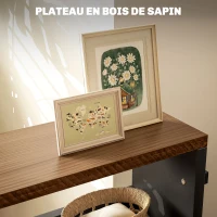 HOMCOM Storage trolley on wheels 3 storage levels and handle, dim. 51.5l x 13P x 80H cm(m-6)