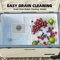 Outsunny 42.5L Compressor Car Fridge Freezer, Camping Refrigerator with App Control, 20℃-20℃(m-9)