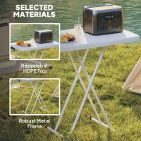 Outsunny Minimal Folding Outdoor Table - White(m-6)