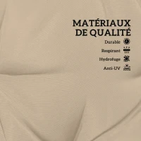 Outsunny Set of 2 Outdoor Chair Cushions, Chair Pads with Ties, Garden Cushions 98 x 50 x 8 cm Beige(m-4)