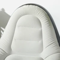 Outsunny Inflatable Tub Chair and Footstool, Grey(m-7)