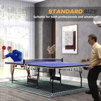 SPORTNOW Składany stół do tenisa stołowego Standard z siatką, 3 piłkami i 12 mm powierzchnią(m-4)