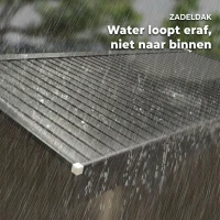 Outsunny Tuinschuur, Weerbestendig Tuinhuis voor Tuingereedschap, met Ventilatieramen, Schuifdeuren, Staal, Bruin(m-7)