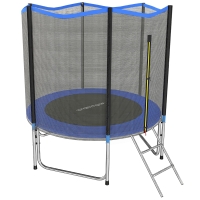 Trampoline SPORTNOW 244 cm, filet de sécurité inclus, échelle d'accès.