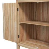 Outsunny Potting bench storage cabinet with 2 shelves, galvanized top, non-slip pads, pine wood(m-9)