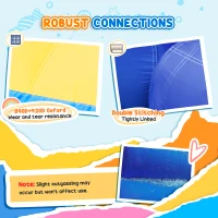 AIYAPLAY Inflatable Bouncy Castle, Kids Water Bounce House 6 in 1 with 550W Blower, 2 Slides for Garden, Party, Outdoor Indoor(m-7)