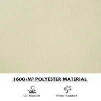 Outsunny Ściany boczne do pawilonu, 4 panele boczne do ogrodowego pawilonu, z zamkiem błyskawicznym, 3 x 3 m, kremowobiałe(m-5)