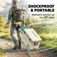 Outsunny 42.5L Compressor Car Fridge Freezer, Camping Refrigerator with App Control, 20℃-20℃(m-7)