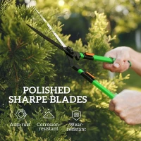 Outsunny 2 Pcs Garden Shears Set, Tree Lopper, Hedge Shears with Telescopic Extendable Handles, Garden Shears for Hedges, Shrubs and Bushes, Lightweight Shrub Care Kit for Cutting, Trimming(m-4)