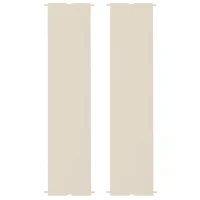 Outsunny Set of 2 replacement retractable pergola canopies 4.9 x 1.2 m for 3 x 3 m pergola polyester UV protection light khaki(m-11)