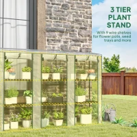 Outsunny 46 x 215cm Nine-Shelf Greenhouse(m-5)