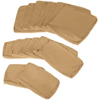 Outsunny Set of 14 Replacement Cushion Covers for Garden Sofa - 6 Seat Cushion Covers, 8 Back Cushion Covers - Brown(m-7)