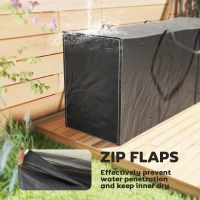 Outsunny 720 L Waterproof Garden Cushion Storage Bag - Black(m-6)