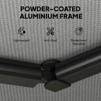 Outsunny Markiza Balkonowa 350 x 300 cm z Korbą i Uchwytami Ściennymi, Regulowany Kąt Nachylenia(m-6)