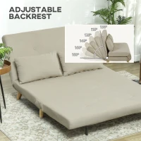 Sofa rozkładana 130x78 cm z poduszką lędźwiową, szare(m-5)