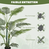 HOMCOM Indoor Artificial Plant 170 cm, Artificial Palm Tree with Plastic Pot and Flocking, Green(m-6)
