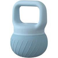 SPORTNOW Kettlebell 10 kg com Areia Metálica e Pega Antiderrapante para Treino 24x24x32 cm Azul Claro(m-11)