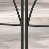 Outsunny Set of 5 Decorative Metal Garden Fence Panels, Garden Edging, Flower Bed - size 205 x 45.5 cm(m-9)