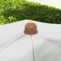 Outsunny Ombrellone da Spiaggia Salvaspazio con Protezione UV40+ e Borsa di Trasporto, Grigio Chiaro(m-8)