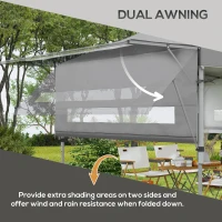 Outsunny 3 x 3m Height Adjustable Pop-Up Gazebo, with Accessories - Grey(m-4)