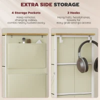 HOMCOM Chest of Four Fabric Drawers - Beige(m-5)