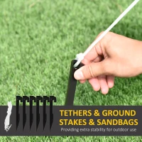 Outsunny Dekoracja Bożonarodzeniowa, Bałwanek z Tabliczką, nadmuchiwany, duży, w zestawie z dmuchawą, 103 długość x 70 szerokość x 180 wysokość cm(m-7)