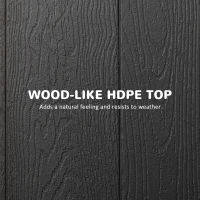 Outsunny Folding Garden Dining Table for 6, Rectangular Outdoor Dining Table with HDPE Tabletop, Foldable Garden Table with Steel Frame for Balcony, Porch, Charcoal Grey(m-5)