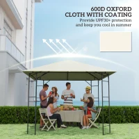 Outsunny 3 x 3(m) Gazebo Canopy Replacement, for 01-0867 - Cream(m-6)