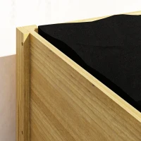 Outsunny Raised planter on legs, elevated garden bed with acrylic panels and drainage holes, 110 x 50 x 80 cm, natural(m-8)