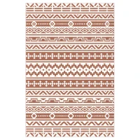 Outsunny Reversible Outdoor Mat 1.8 x 2.7 m, PP floor mat with geometric wall pattern, carry bag, red and white(m-11)