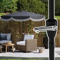 Parasol ogrodowy Ø269 cm, UV, ośmiokątny, balkonowy(m-7)