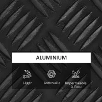 HOMCOM Storage Box - Aluminum Toolbox -  alu. key lock - dim. 50L x 15.5l x 20.5H cm(m-4)