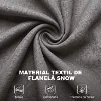 HOMCOM Fotoliu de sufragerie în stil franțuzesc, cu picioare din lemn și perne detașabile, 74x86x102 cm, gri(m-6)