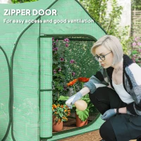 Outsunny 150 x 148cm Pop-Up Greenhouse - Green(m-6)