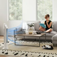 HOMCOM Turmventilator mit Fernbedienung, 7,5-Stunden-Timer, leiser Ventilator für Schlafzimmer, Weiß(m-8)