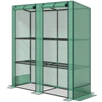 Outsunny Three-Tier Mini Greenhouse - Green(m-11)