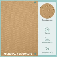 Outsunny Set of 14 Replacement Cushion Covers for Garden Sofa - 6 Seat Cushion Covers, 8 Back Cushion Covers - Brown(m-6)